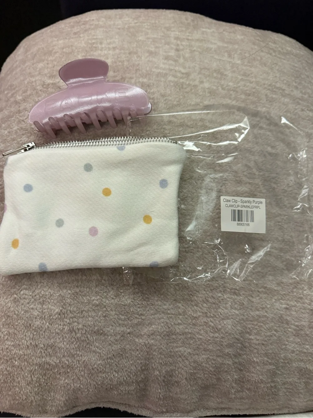 New Parke Sparkly Purple Birthday Hair Claw Clip